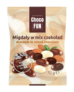 Almonds in chocolate mix