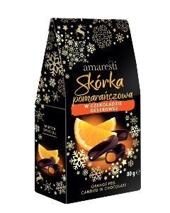 AMARESTI Skórka pomarańczowa w czekoladzie deserowej- Winter Special